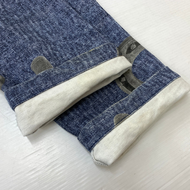 【現状渡し品】【メンズ】 SALUTE サルーテ HORSESHOE PATTERN DENIM PANTS 蹄鉄柄 デニム パンツ ボトムス 153-260730-sa-17-tei サイズ：S カラー：インディゴ 万代Net店