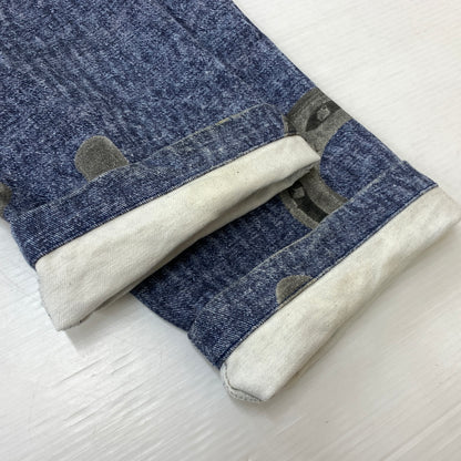 【現状渡し品】【メンズ】 SALUTE サルーテ HORSESHOE PATTERN DENIM PANTS 蹄鉄柄 デニム パンツ ボトムス 153-260730-sa-17-tei サイズ：S カラー：インディゴ 万代Net店