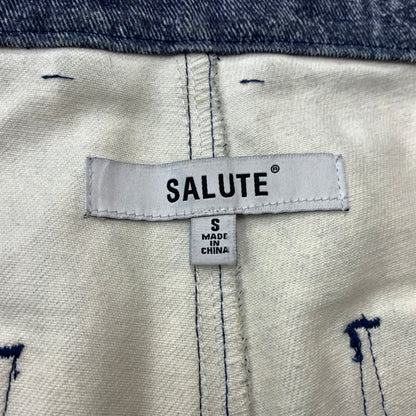 【現状渡し品】【メンズ】 SALUTE サルーテ HORSESHOE PATTERN DENIM PANTS 蹄鉄柄 デニム パンツ ボトムス 153-260730-sa-17-tei サイズ：S カラー：インディゴ 万代Net店