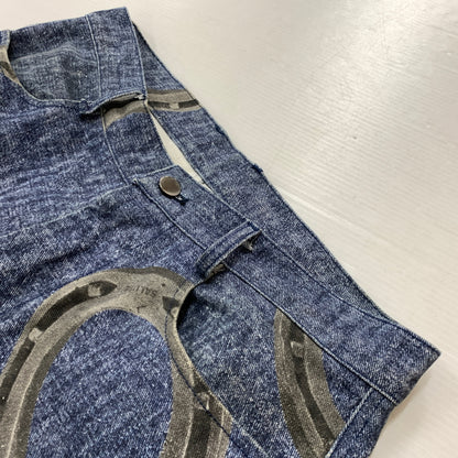 【現状渡し品】【メンズ】 SALUTE サルーテ HORSESHOE PATTERN DENIM PANTS 蹄鉄柄 デニム パンツ ボトムス 153-260730-sa-17-tei サイズ：S カラー：インディゴ 万代Net店