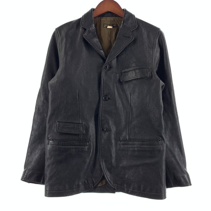 【中古品】【メンズ】 WESTRIDE CYCLE TOGS ウエストライドサイクルトグス GOAT SKIN TAILORED JACKET ゴートスキン テーラードジャケット アウター レザージャケット 145-260716-ko-12-tei サイズ：36 カラー：ブラック 万代Net店