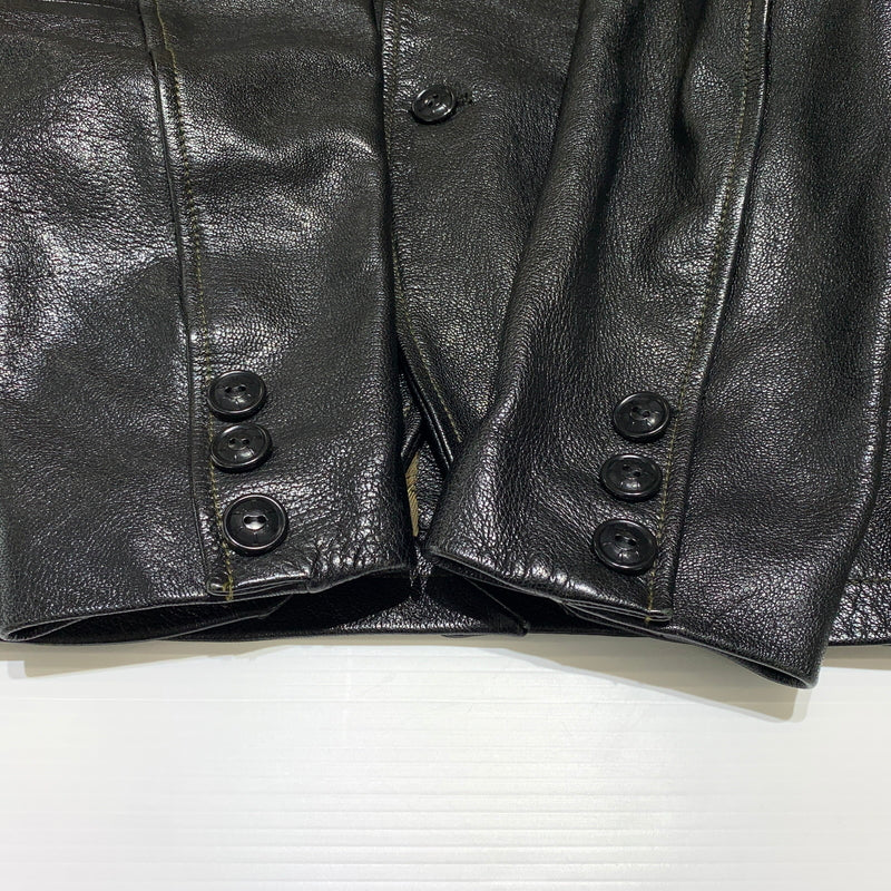 【中古品】【メンズ】 WESTRIDE CYCLE TOGS ウエストライドサイクルトグス GOAT SKIN TAILORED JACKET ゴートスキン テーラードジャケット アウター レザージャケット 145-260716-ko-12-tei サイズ：36 カラー：ブラック 万代Net店