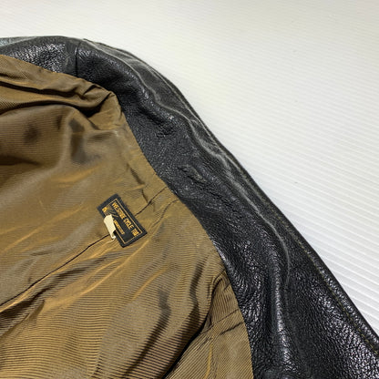 【中古品】【メンズ】 WESTRIDE CYCLE TOGS ウエストライドサイクルトグス GOAT SKIN TAILORED JACKET ゴートスキン テーラードジャケット アウター レザージャケット 145-260716-ko-12-tei サイズ：36 カラー：ブラック 万代Net店