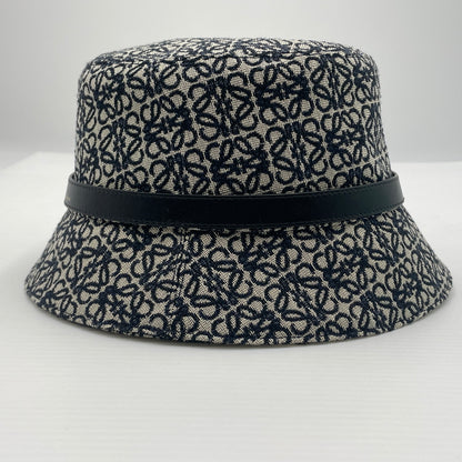 【中古品】【メンズ】 LOEWE ロエベ ANAGRAM JACQUARD BUCKET HAT K820HB1X07 アナグラムジャガード バケットハット 帽子 183-260720-ss-01-tei サイズ：59 カラー：ネイビー 万代Net店