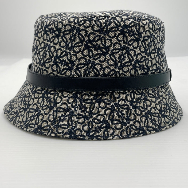 【中古品】【メンズ】 LOEWE ロエベ ANAGRAM JACQUARD BUCKET HAT K820HB1X07 アナグラムジャガード バケットハット 帽子 183-260720-ss-01-tei サイズ：59 カラー：ネイビー 万代Net店
