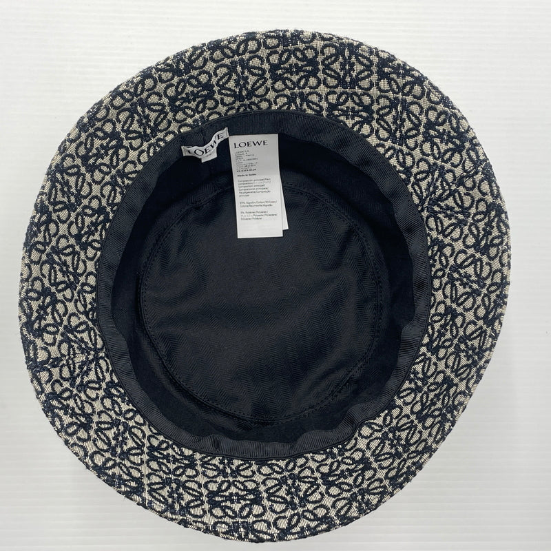【中古品】【メンズ】 LOEWE ロエベ ANAGRAM JACQUARD BUCKET HAT K820HB1X07 アナグラムジャガード バケットハット 帽子 183-260720-ss-01-tei サイズ：59 カラー：ネイビー 万代Net店