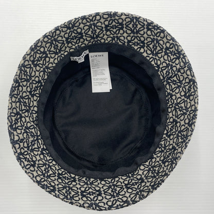 【中古品】【メンズ】 LOEWE ロエベ ANAGRAM JACQUARD BUCKET HAT K820HB1X07 アナグラムジャガード バケットハット 帽子 183-260720-ss-01-tei サイズ：59 カラー：ネイビー 万代Net店
