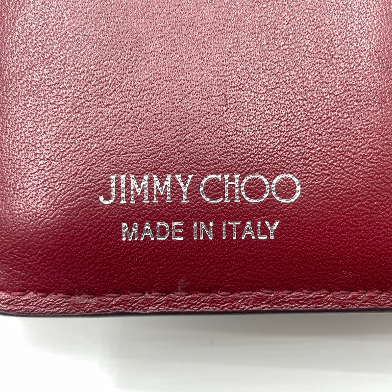 【中古品】【メンズ】 JIMMY CHOO ジミーチュウ LOGO FRONT BI-FOLD WALLET ロゴフロント バイフォールド ウォレット 二つ折り財布 181-260720-ss-02-tei カラー：ブラック 万代Net店