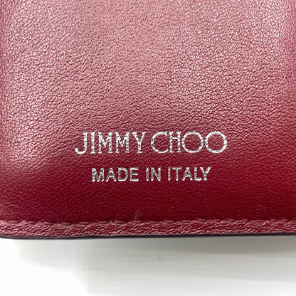 【中古品】【メンズ】 JIMMY CHOO ジミーチュウ LOGO FRONT BI-FOLD WALLET ロゴフロント バイフォールド ウォレット 二つ折り財布 181-260720-ss-02-tei カラー：ブラック 万代Net店