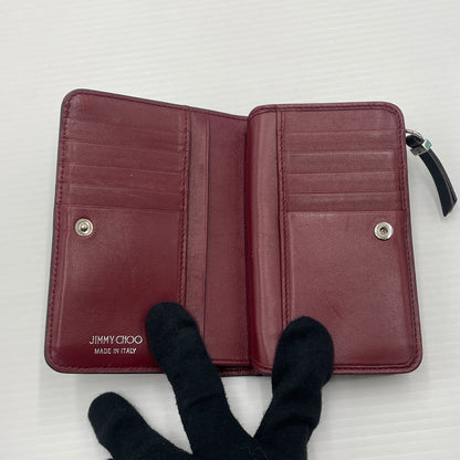 【中古品】【メンズ】 JIMMY CHOO ジミーチュウ LOGO FRONT BI-FOLD WALLET ロゴフロント バイフォールド ウォレット 二つ折り財布 181-260720-ss-02-tei カラー：ブラック 万代Net店
