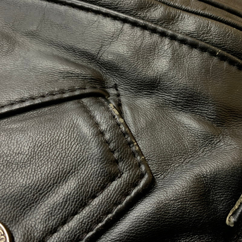 【現状渡し品】【メンズ】 HARLEY-DAVIDSON ハーレーダビッドソン LEATHER RIDERS JACKET レザー ライダース ジャケット アウター 145-260716-sa-04-tei サイズ：XL カラー：ブラック 万代Net店