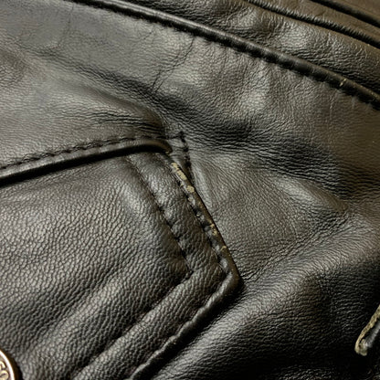 【現状渡し品】【メンズ】 HARLEY-DAVIDSON ハーレーダビッドソン LEATHER RIDERS JACKET レザー ライダース ジャケット アウター 145-260716-sa-04-tei サイズ：XL カラー：ブラック 万代Net店