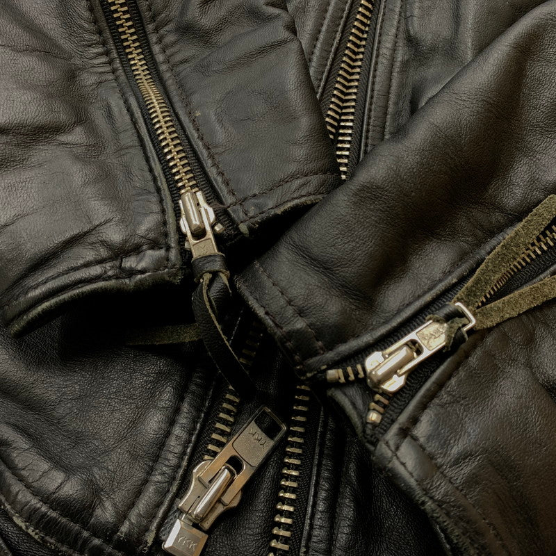 【現状渡し品】【メンズ】 HARLEY-DAVIDSON ハーレーダビッドソン LEATHER RIDERS JACKET レザー ライダース ジャケット アウター 145-260716-sa-04-tei サイズ：XL カラー：ブラック 万代Net店