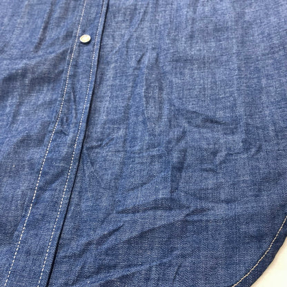 【中古品】【メンズ】 LEVI’S VINTAGE CLOTHING リーバイス ビンテージ クロージング SHORTHORN SAWTOOTH WESTERN SHIRT 001L7-0002 ウエスタン シャツ 145-260716-sa-05-tei サイズ：M カラー：インディゴ 万代Net店