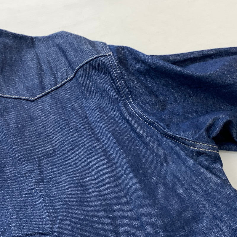 【中古品】【メンズ】 LEVI’S VINTAGE CLOTHING リーバイス ビンテージ クロージング SHORTHORN SAWTOOTH WESTERN SHIRT 001L7-0002 ウエスタン シャツ 145-260716-sa-05-tei サイズ：M カラー：インディゴ 万代Net店