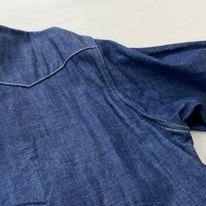 【中古品】【メンズ】 LEVI’S VINTAGE CLOTHING リーバイス ビンテージ クロージング SHORTHORN SAWTOOTH WESTERN SHIRT 001L7-0002 ウエスタン シャツ 145-260716-sa-05-tei サイズ：M カラー：インディゴ 万代Net店