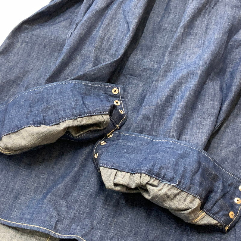 【中古品】【メンズ】 LEVI’S VINTAGE CLOTHING リーバイス ビンテージ クロージング SHORTHORN SAWTOOTH WESTERN SHIRT 001L7-0002 ウエスタン シャツ 145-260716-sa-05-tei サイズ：M カラー：インディゴ 万代Net店