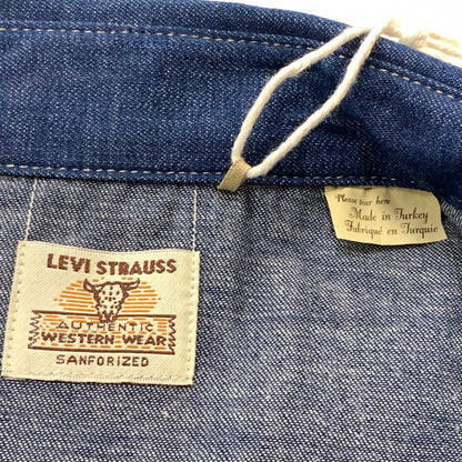 【中古品】【メンズ】 LEVI’S VINTAGE CLOTHING リーバイス ビンテージ クロージング SHORTHORN SAWTOOTH WESTERN SHIRT 001L7-0002 ウエスタン シャツ 145-260716-sa-05-tei サイズ：M カラー：インディゴ 万代Net店