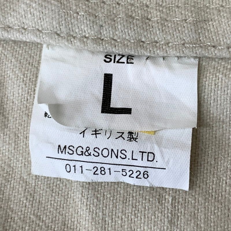 【中古品】【メンズ】 ARCH アーチ SAPPORO BRITISH WORK JACKET サッポロ ブリティッシュ ワーク ジャケット アウター 140-260716-sa-09-tei サイズ：L カラー：アイボリー 万代Net店