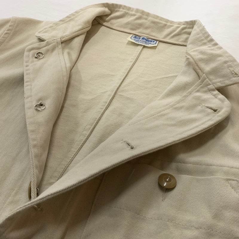【中古品】【メンズ】 ARCH アーチ SAPPORO BRITISH WORK JACKET サッポロ ブリティッシュ ワーク ジャケット アウター 140-260716-sa-09-tei サイズ：L カラー：アイボリー 万代Net店