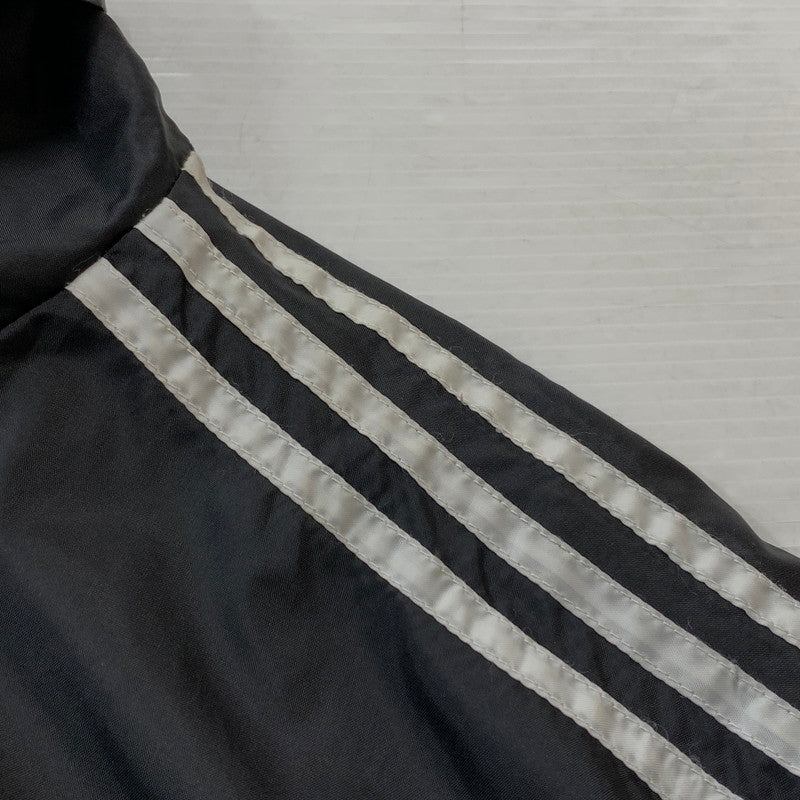 【中古品】【メンズ】 ADIDAS アディダス 80’s ~ 90’s NYLON ZIP JACKET 80～90年代 ナイロン ジップ ジャケット アウター 黒タグ 148-260716-sa-07-tei サイズ：L カラー：ブラック 万代Net店