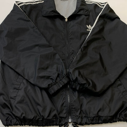 【中古品】【メンズ】 ADIDAS アディダス 80’s ~ 90’s NYLON ZIP JACKET 80～90年代 ナイロン ジップ ジャケット アウター 黒タグ 148-260716-sa-07-tei サイズ：L カラー：ブラック 万代Net店