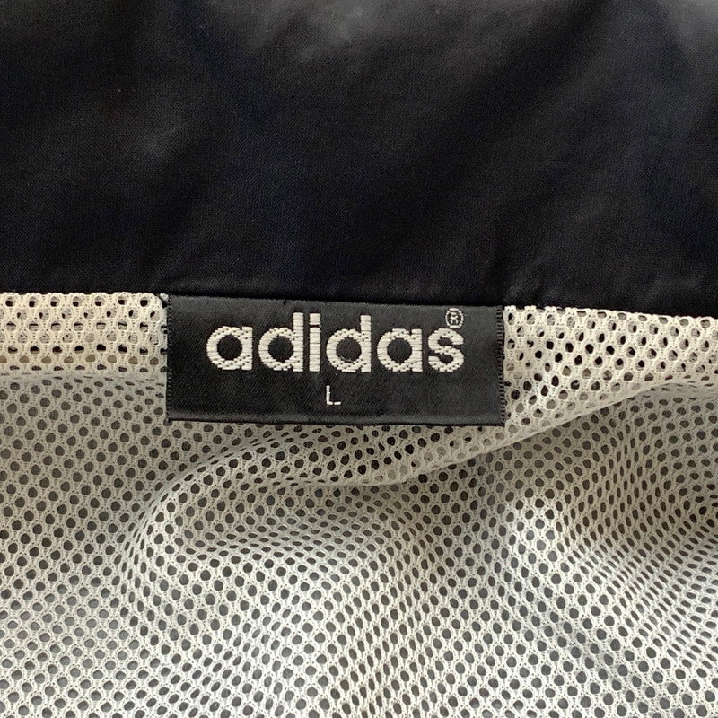 【中古品】【メンズ】 ADIDAS アディダス 80’s ~ 90’s NYLON ZIP JACKET 80～90年代 ナイロン ジップ ジャケット アウター 黒タグ 148-260716-sa-07-tei サイズ：L カラー：ブラック 万代Net店