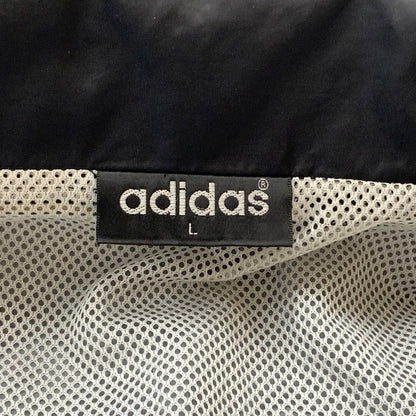 【中古品】【メンズ】 ADIDAS アディダス 80’s ~ 90’s NYLON ZIP JACKET 80～90年代 ナイロン ジップ ジャケット アウター 黒タグ 148-260716-sa-07-tei サイズ：L カラー：ブラック 万代Net店