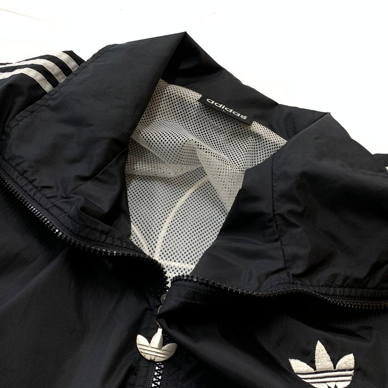 【中古品】【メンズ】 ADIDAS アディダス 80’s ~ 90’s NYLON ZIP JACKET 80～90年代 ナイロン ジップ ジャケット アウター 黒タグ 148-260716-sa-07-tei サイズ：L カラー：ブラック 万代Net店