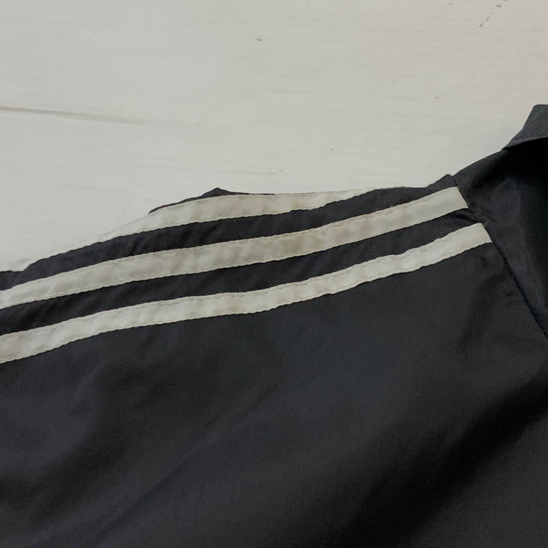 【中古品】【メンズ】 ADIDAS アディダス 80’s ~ 90’s NYLON ZIP JACKET 80～90年代 ナイロン ジップ ジャケット アウター 黒タグ 148-260716-sa-07-tei サイズ：L カラー：ブラック 万代Net店