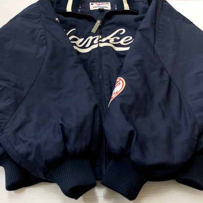 【中古品】【メンズ】 MAJESTIC マジェスティック YANKEES ZIP JACKET ヤンキース ジップ ジャケット アウター 145-260716-sa-08-tei サイズ：L カラー：ネイビー 万代Net店