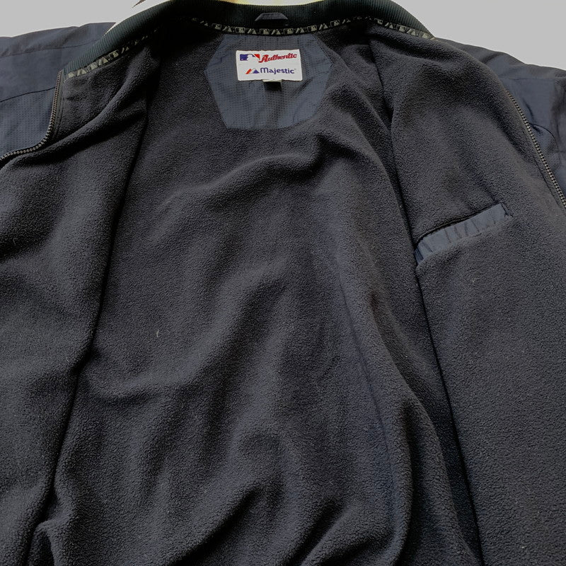 【中古品】【メンズ】 MAJESTIC マジェスティック YANKEES ZIP JACKET ヤンキース ジップ ジャケット アウター 145-260716-sa-08-tei サイズ：L カラー：ネイビー 万代Net店