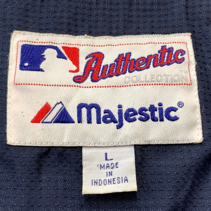 【中古品】【メンズ】 MAJESTIC マジェスティック YANKEES ZIP JACKET ヤンキース ジップ ジャケット アウター 145-260716-sa-08-tei サイズ：L カラー：ネイビー 万代Net店