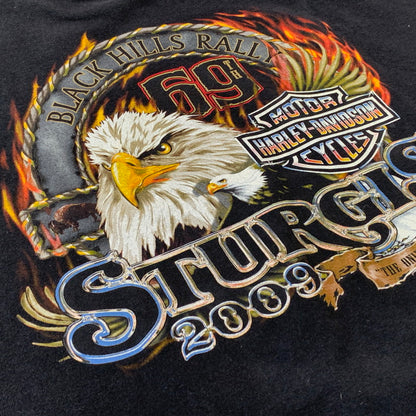 【現状渡し品】【メンズ】 HARLEY DAVIDSON ハーレー ダビッドソン EAGLE TEE イーグル Tシャツ 半袖 トップス 145-260716-sa-14-tei サイズ：2XL カラー：ブラック 万代Net店