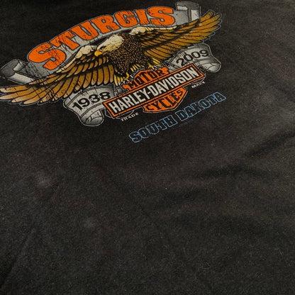 【現状渡し品】【メンズ】 HARLEY DAVIDSON ハーレー ダビッドソン EAGLE TEE イーグル Tシャツ 半袖 トップス 145-260716-sa-14-tei サイズ：2XL カラー：ブラック 万代Net店