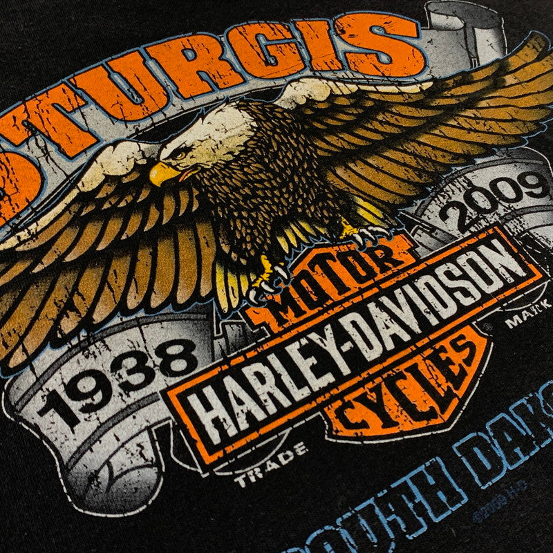 【現状渡し品】【メンズ】 HARLEY DAVIDSON ハーレー ダビッドソン EAGLE TEE イーグル Tシャツ 半袖 トップス 145-260716-sa-14-tei サイズ：2XL カラー：ブラック 万代Net店
