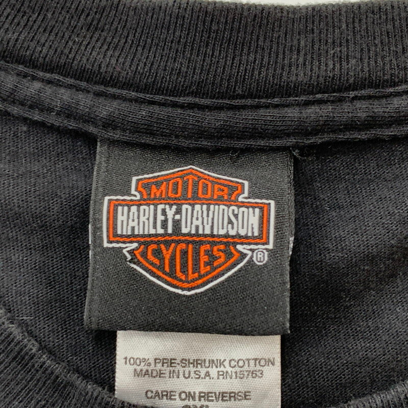 【現状渡し品】【メンズ】 HARLEY DAVIDSON ハーレー ダビッドソン EAGLE TEE イーグル Tシャツ 半袖 トップス 145-260716-sa-14-tei サイズ：2XL カラー：ブラック 万代Net店