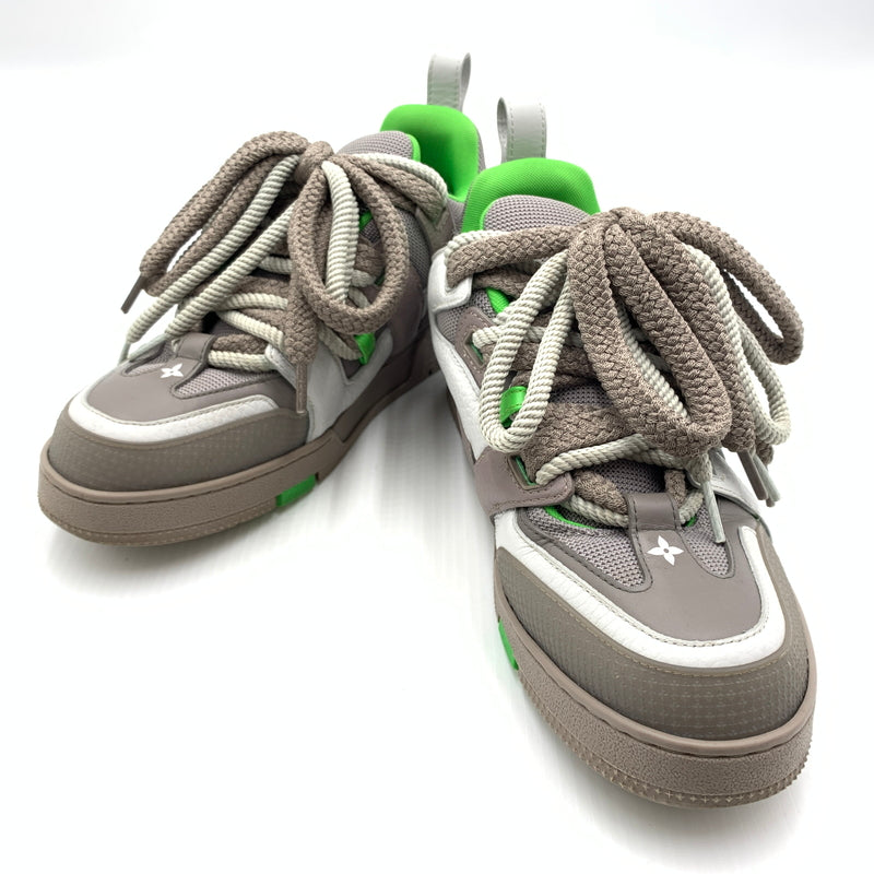 【中古品】【メンズ】 LOUIS VUITTON ルイ・ヴィントン VL0253 23AW LVスケートライン スニーカー 靴 モノグラムフラワー 179-260721-ko-02-tei サイズ：6 カラー：グリーングレー 万代Net店