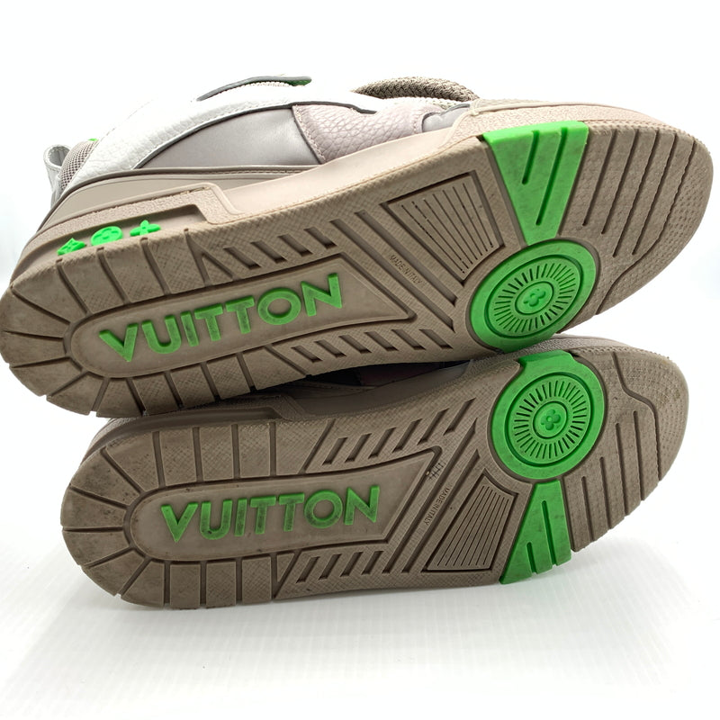 【中古品】【メンズ】 LOUIS VUITTON ルイ・ヴィントン VL0253 23AW LVスケートライン スニーカー 靴 モノグラムフラワー 179-260721-ko-02-tei サイズ：6 カラー：グリーングレー 万代Net店