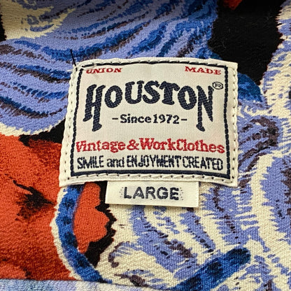 【中古品】【メンズ】 HOUSTON ヒューストン ALOHA SHIRT 41022 アロハ シャツ 半袖 トップス 145-260718-sa-01-tei サイズ：L カラー：タイガー 万代Net店