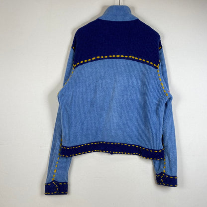 【中古品】【メンズ】 PHINGERIN フィンガリン PG1 KNIT PD-242-KN-011 ピージーワン ニット トップス カーディガン 140-260718-sa-03-tei サイズ：M カラー：ブルー 万代Net店