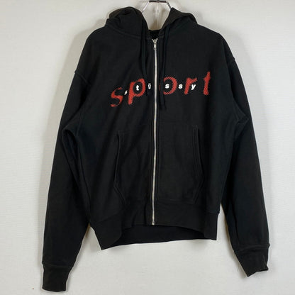 【現状渡し品】【メンズ】 STUSSY ステューシー 23AW DOT SPORT ZIP HOODIE 1974998 23秋冬 ドット スポーツ ジップ フーディー アウター フルジップ パーカー 142-260718-sa-08-tei サイズ：M カラー：ブラック 万代Net店