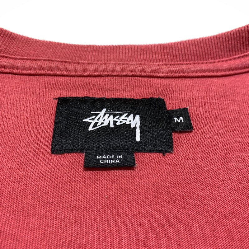 【中古品】【メンズ】 STUSSY ステューシー LOGO POCKET TEE ロゴ ポケット Ｔシャツ 半袖 トップス 142-260720-ko-04-tei サイズ：M カラー：ピンク 万代Net店