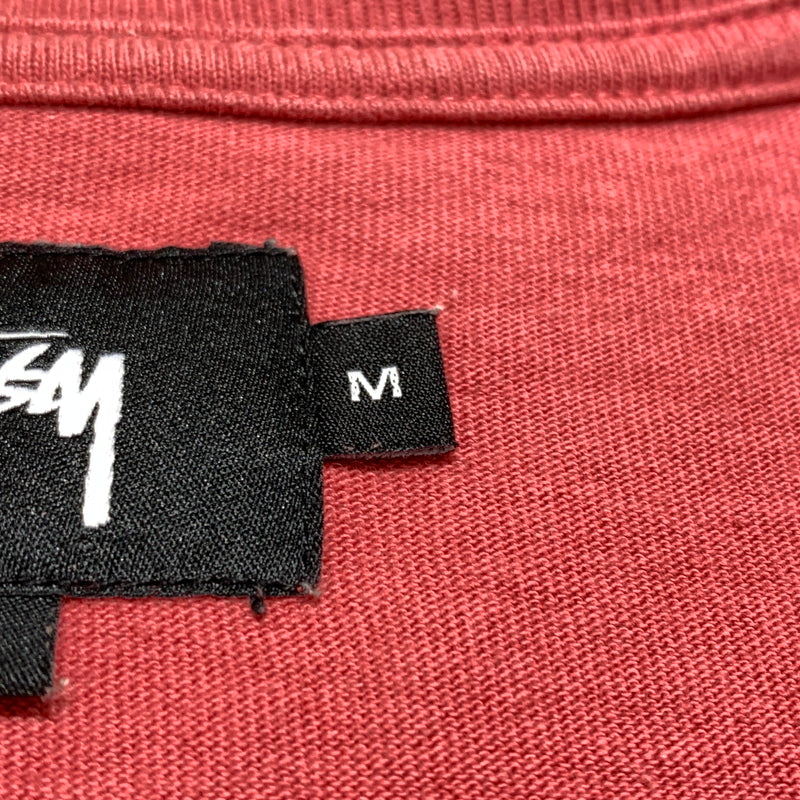 【中古品】【メンズ】 STUSSY ステューシー LOGO POCKET TEE ロゴ ポケット Ｔシャツ 半袖 トップス 142-260720-ko-04-tei サイズ：M カラー：ピンク 万代Net店