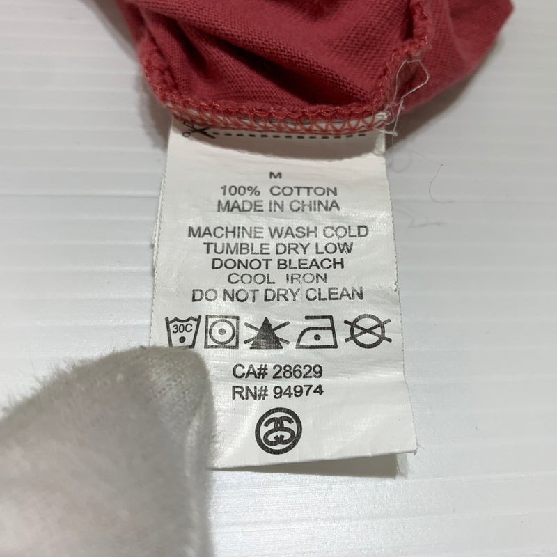 【中古品】【メンズ】 STUSSY ステューシー LOGO POCKET TEE ロゴ ポケット Ｔシャツ 半袖 トップス 142-260720-ko-04-tei サイズ：M カラー：ピンク 万代Net店