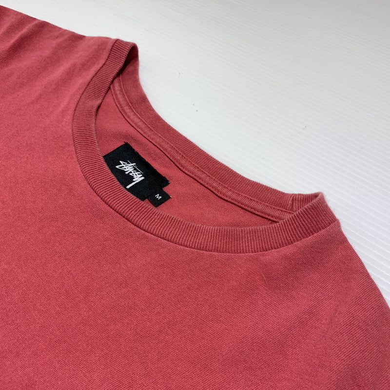 【中古品】【メンズ】 STUSSY ステューシー LOGO POCKET TEE ロゴ ポケット Ｔシャツ 半袖 トップス 142-260720-ko-04-tei サイズ：M カラー：ピンク 万代Net店
