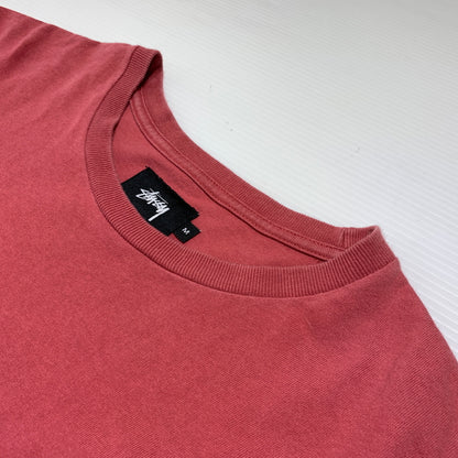 【中古品】【メンズ】 STUSSY ステューシー LOGO POCKET TEE ロゴ ポケット Ｔシャツ 半袖 トップス 142-260720-ko-04-tei サイズ：M カラー：ピンク 万代Net店