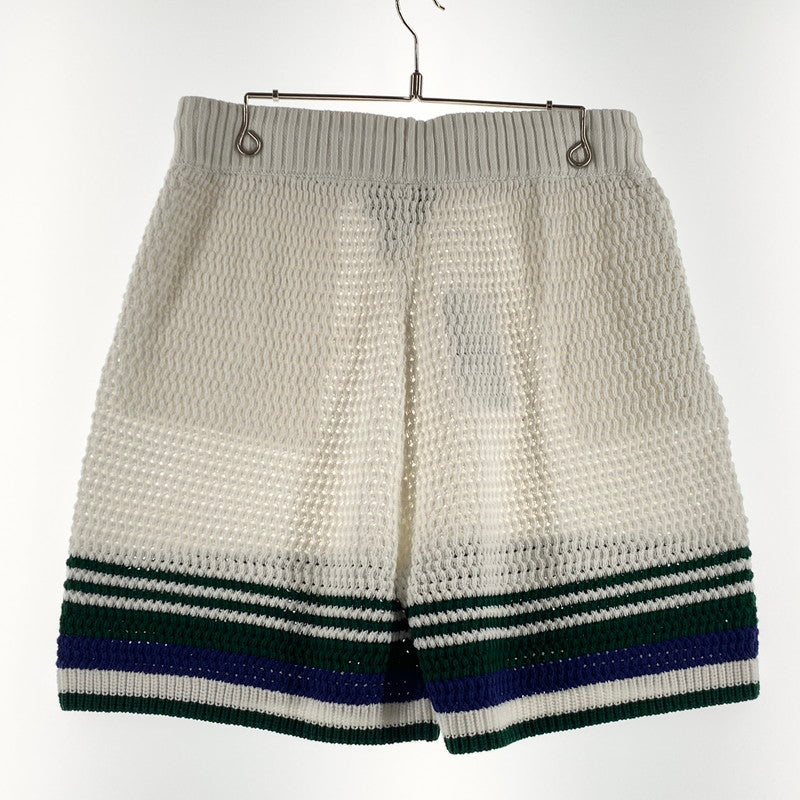 【中古品】【メンズ】 CASABLANCA カサブランカ TENNIS CLUB SHORTS MS24-KW-660-01 テニス クラブ ショーツ ボトムス 短パン 152-260718-sa-14-tei サイズ：L カラー：ホワイト 万代Net店