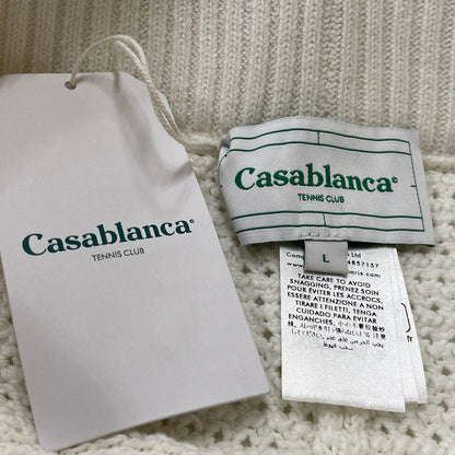 【中古品】【メンズ】 CASABLANCA カサブランカ TENNIS CLUB SHORTS MS24-KW-660-01 テニス クラブ ショーツ ボトムス 短パン 152-260718-sa-14-tei サイズ：L カラー：ホワイト 万代Net店