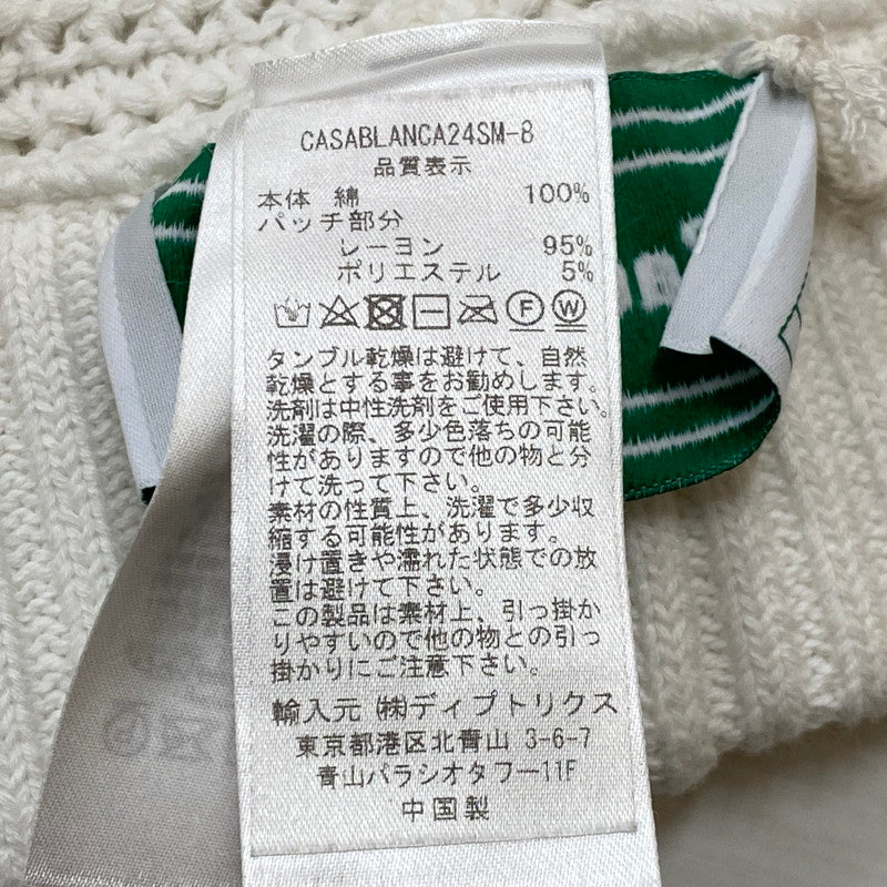 【中古品】【メンズ】 CASABLANCA カサブランカ TENNIS CLUB SHORTS MS24-KW-660-01 テニス クラブ ショーツ ボトムス 短パン 152-260718-sa-14-tei サイズ：L カラー：ホワイト 万代Net店